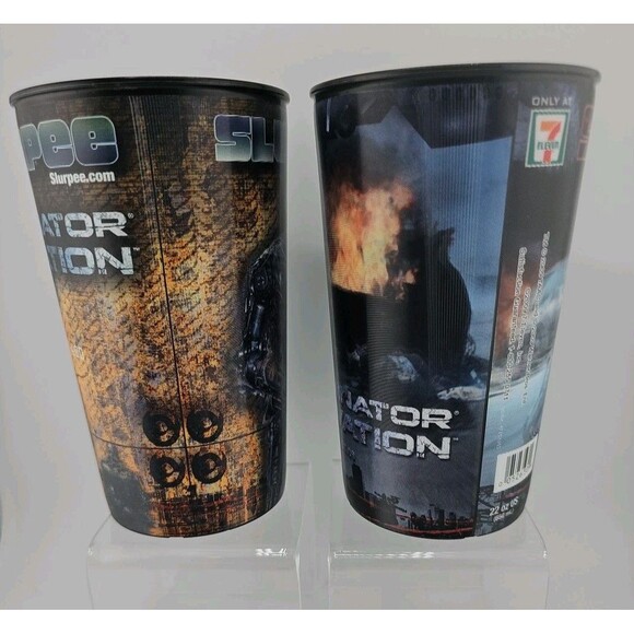Terminator Salvation 7-Eleven 7-11 2009 Movie Slurpee Lenticular Cup Set 4/22oz - Picture 7 of 15